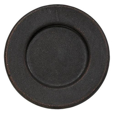 8-1 2 Black Plate w Rim - The Fox Decor